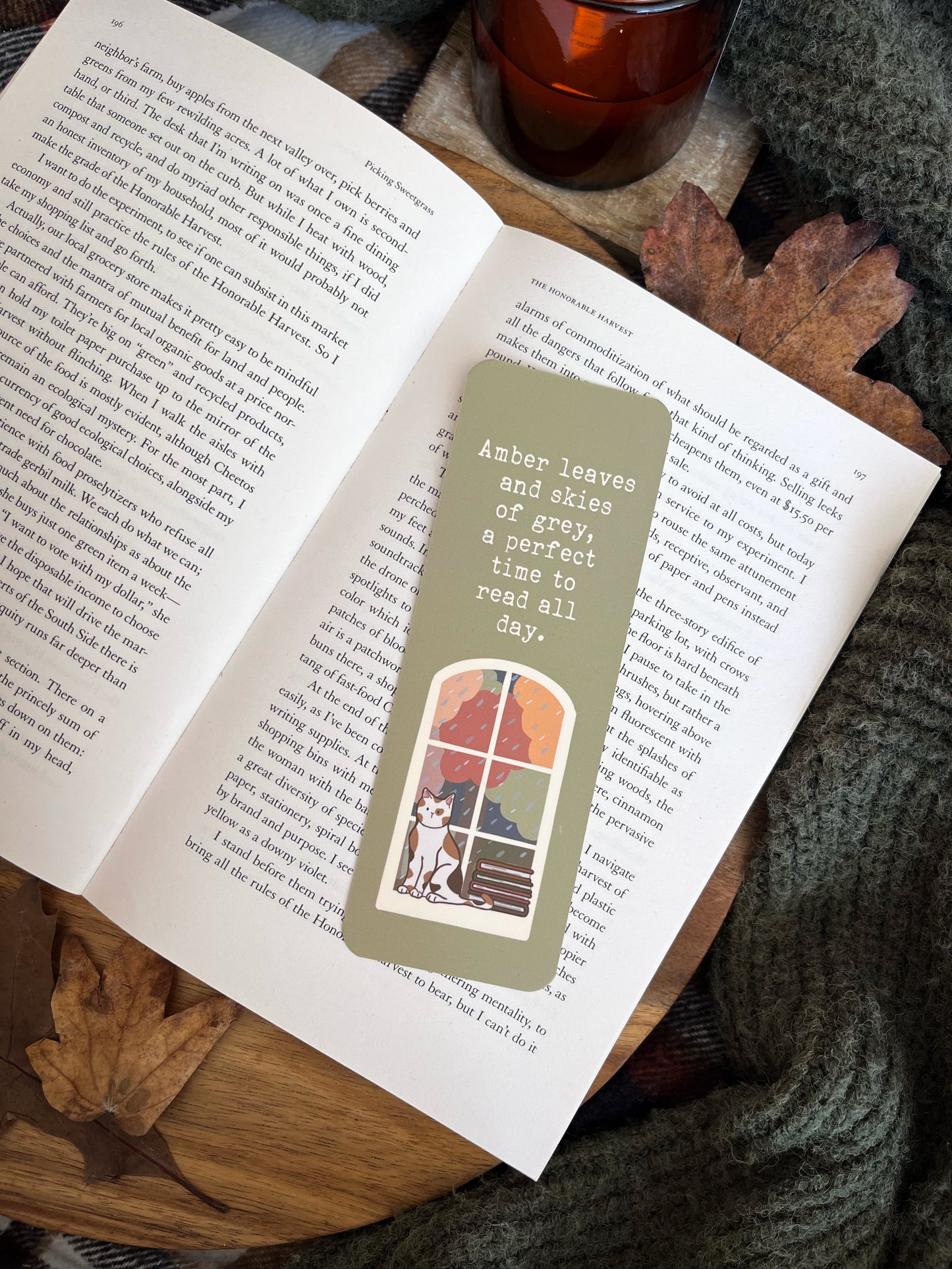 Autumn Cat Bookmark