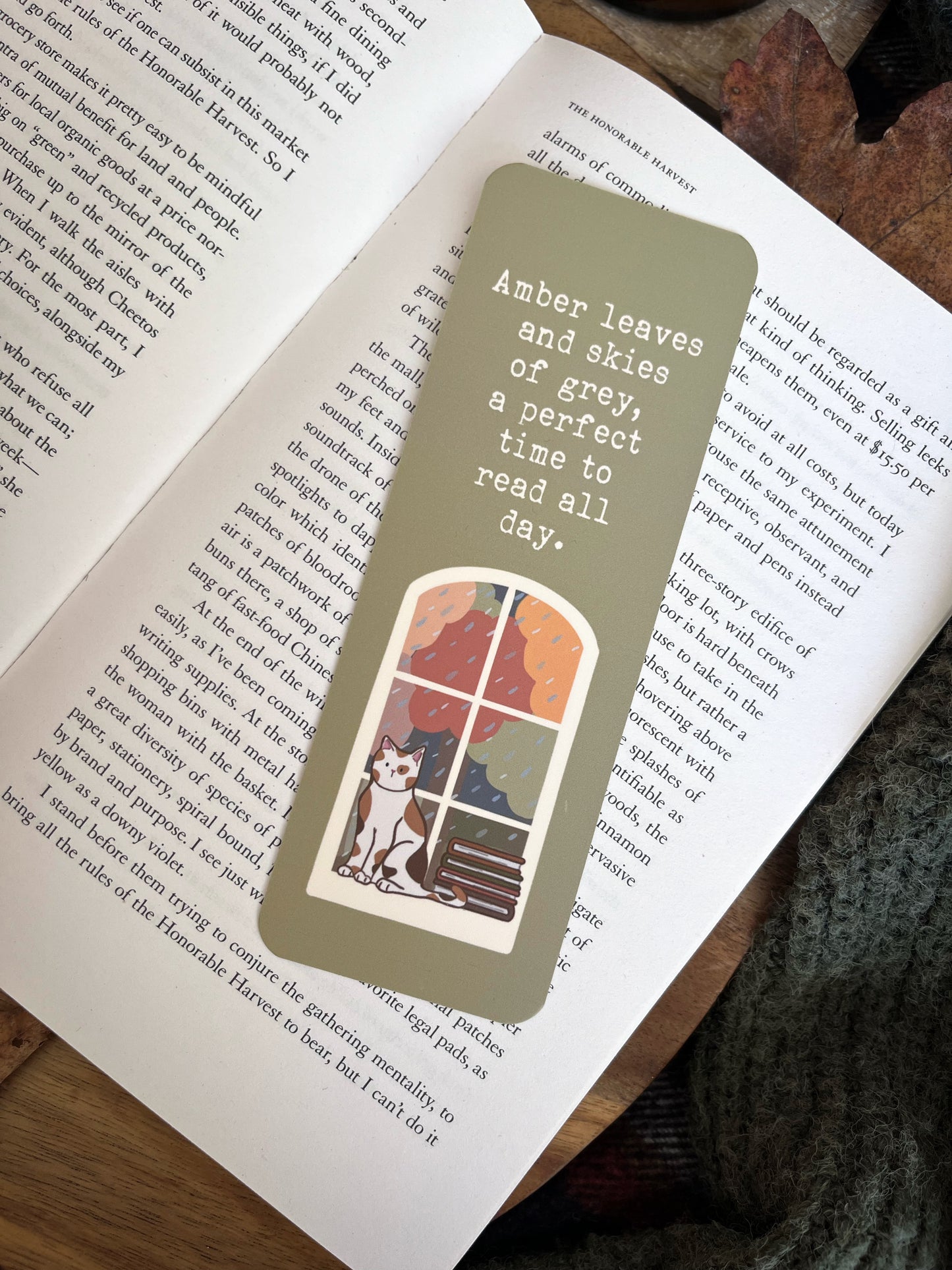 Autumn Cat Bookmark