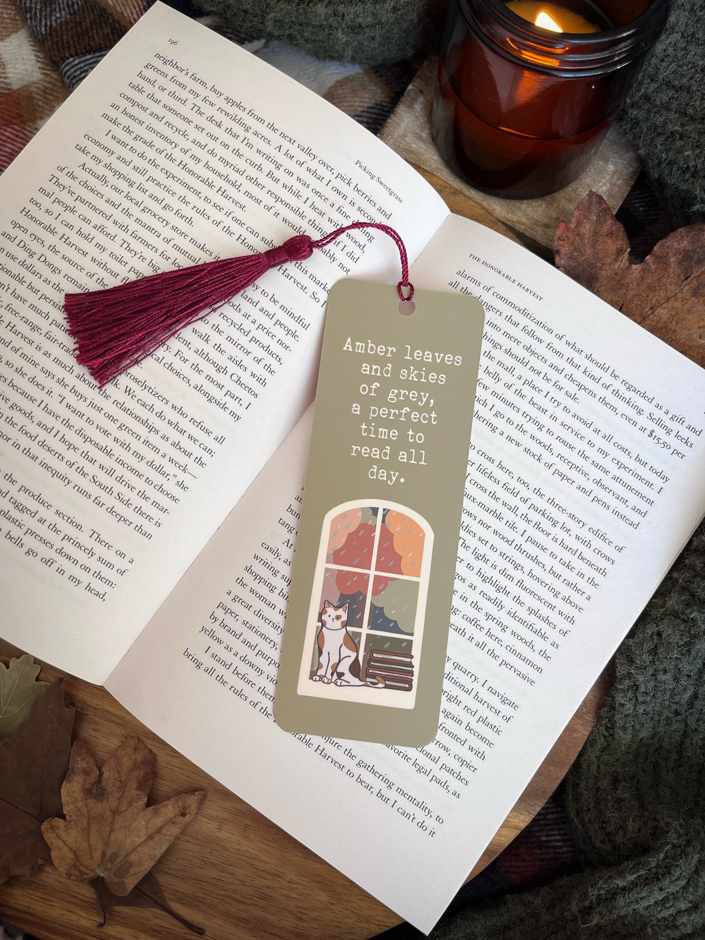 Autumn Cat Bookmark