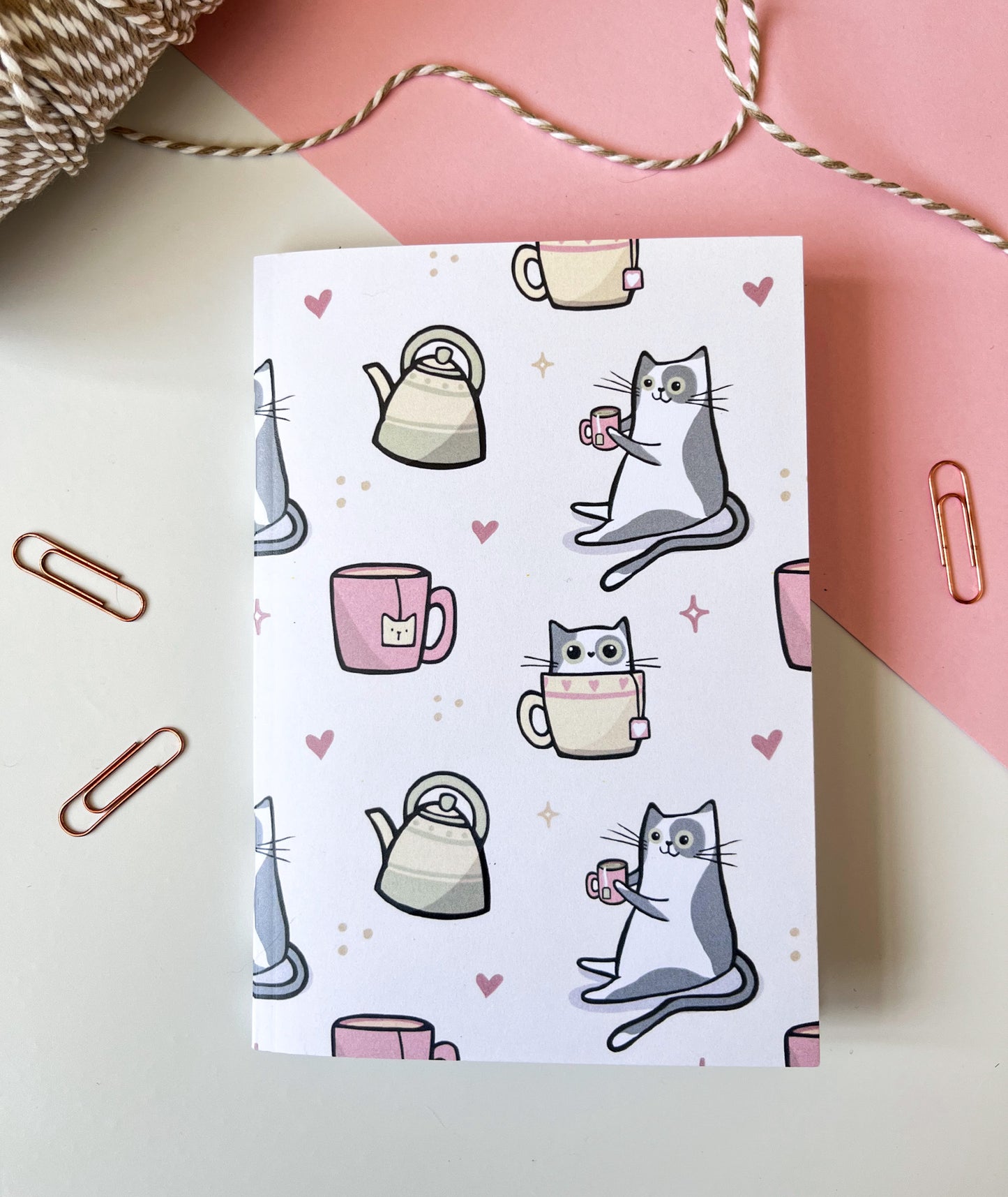 Cuppa Cats A6 Lined Pocket Notebook