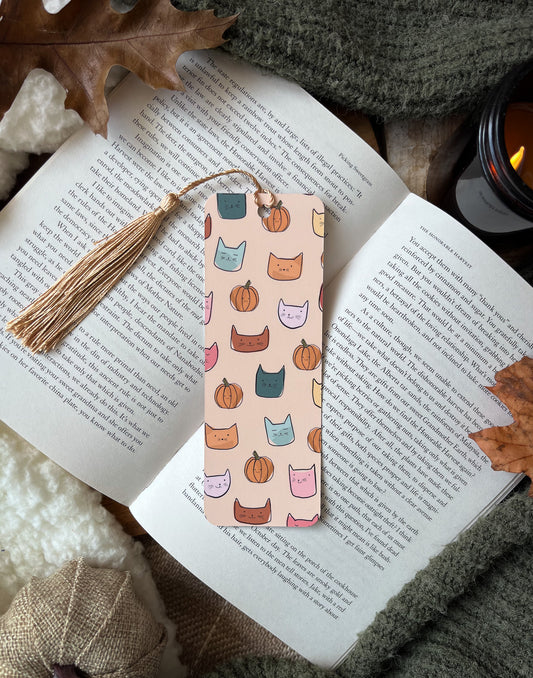 Cats & Pumpkins Card Bookmark