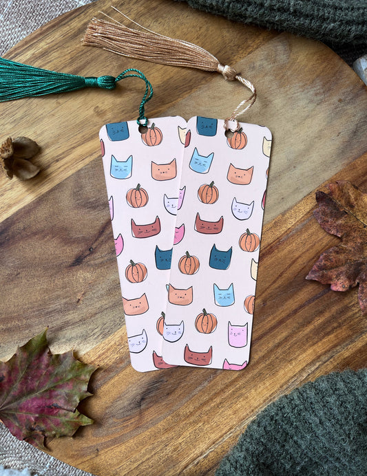 Cats & Pumpkins Card Bookmark