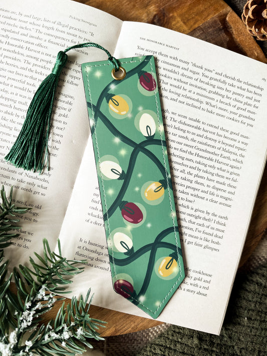 SECONDS Christmas Baubles Vegan Leather Bookmark