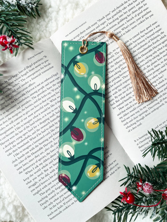 SECONDS Christmas Baubles Vegan Leather Bookmark