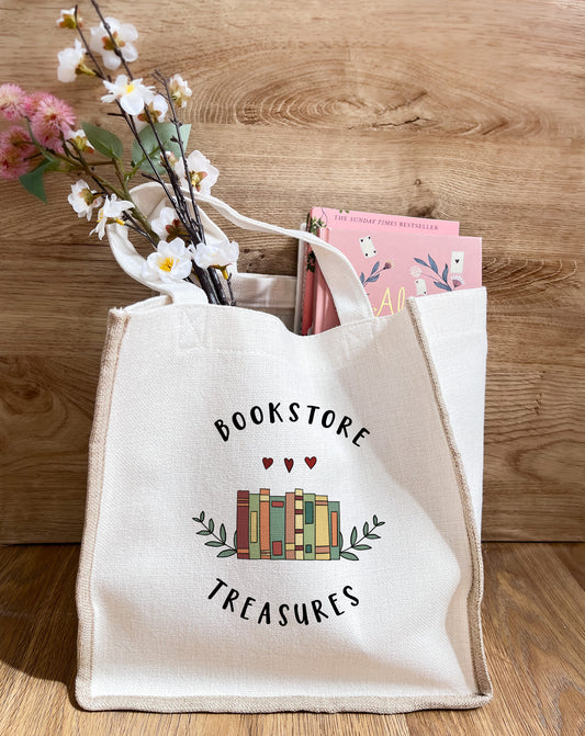 Bookstore Treasures Linen Gusset Bag