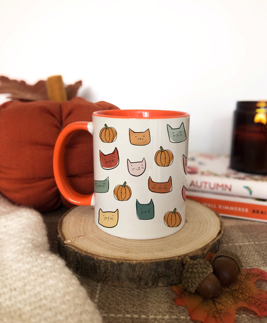 SECONDS Cats & Pumpkins Mug