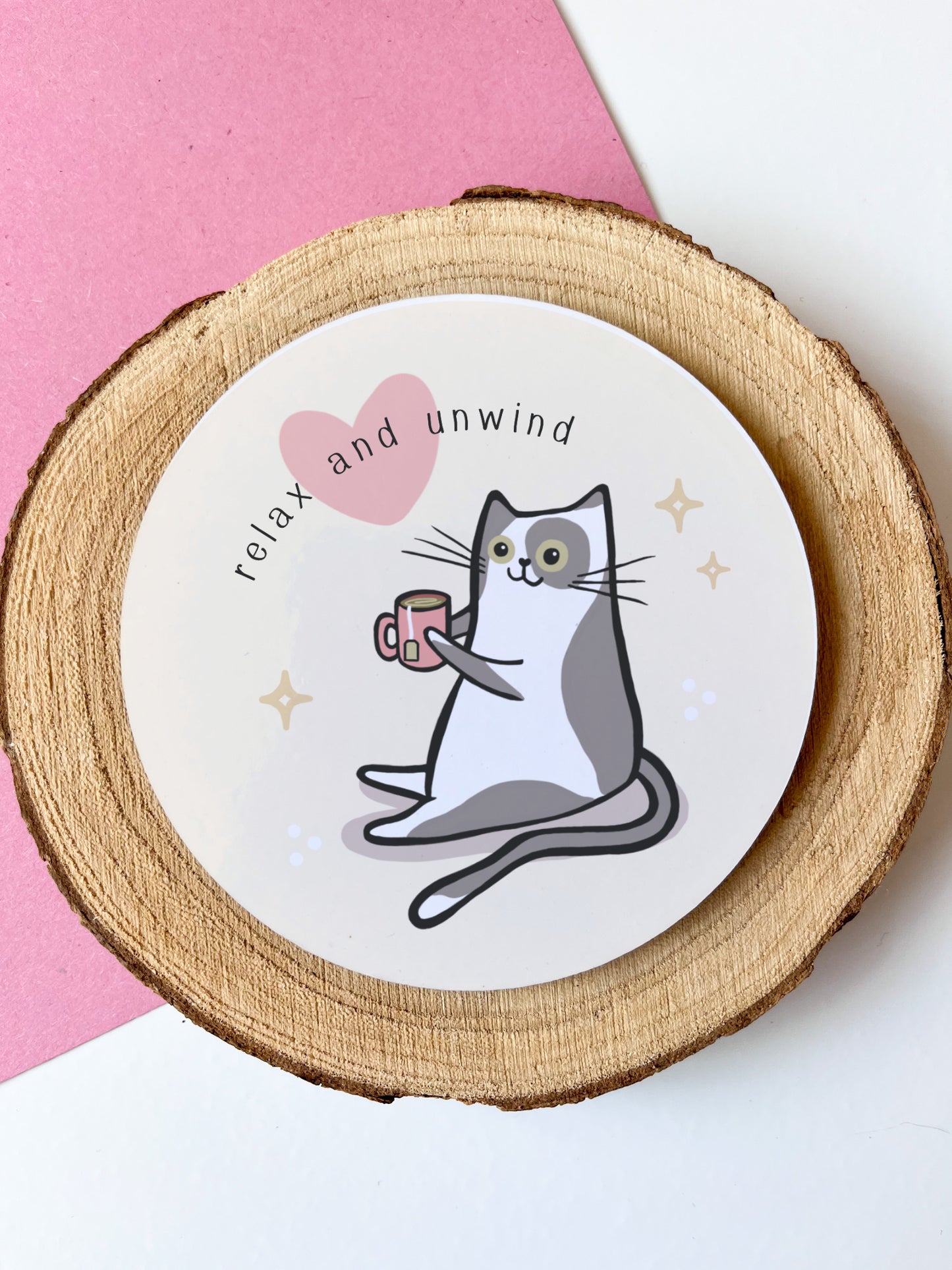 Relax & Unwind MDF Coaster