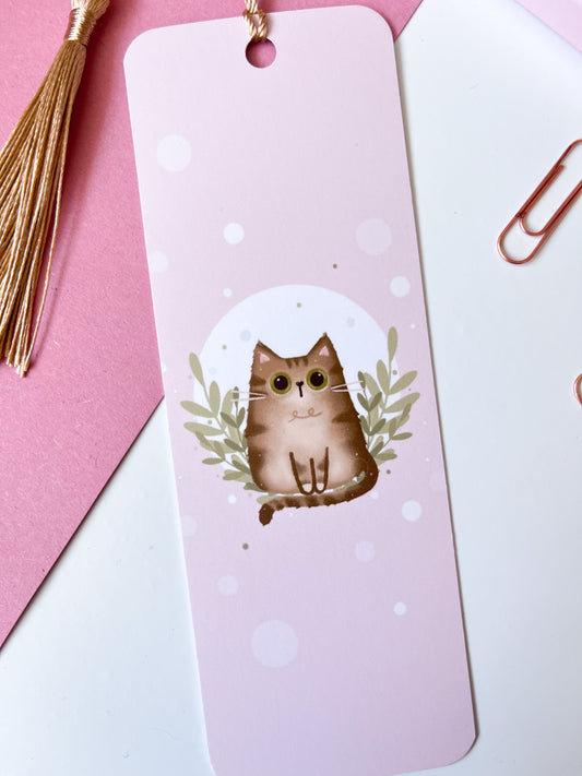 Tabby Cat Illustration Bookmark