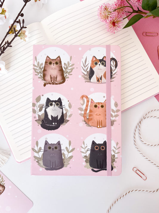 Cat Family A5 Lined Notebook