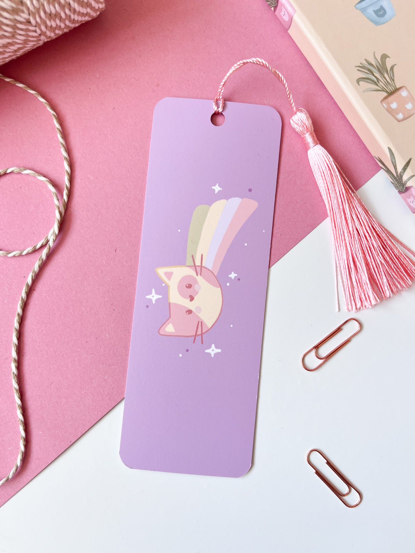 Shooting Star Cat Bookmark