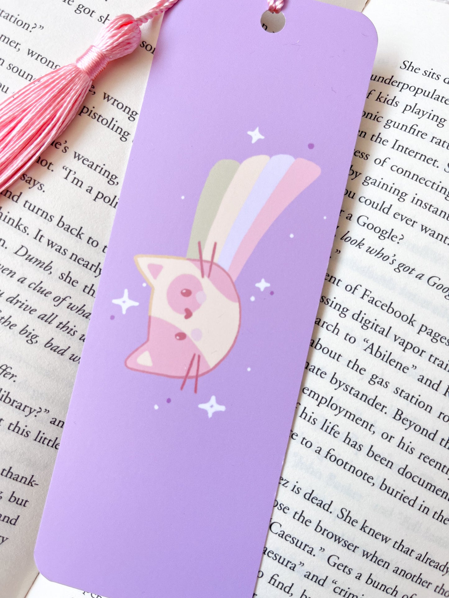 Shooting Star Cat Bookmark