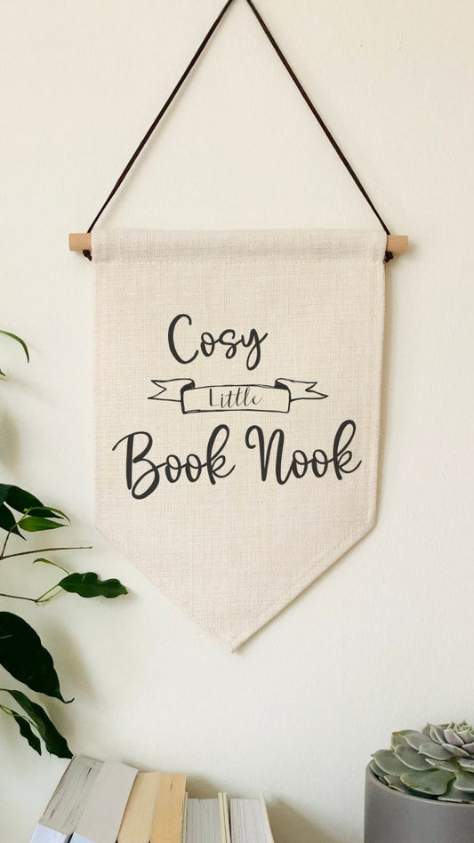 Cosy Little Book Nook linen Flag