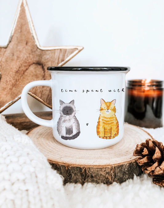 SECONDS Ceramic Cat Love Mug