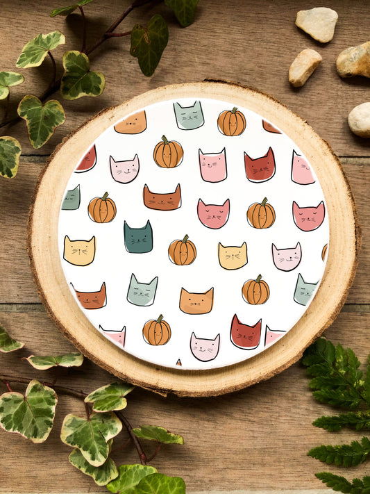 Cats & Pumpkins Coaster