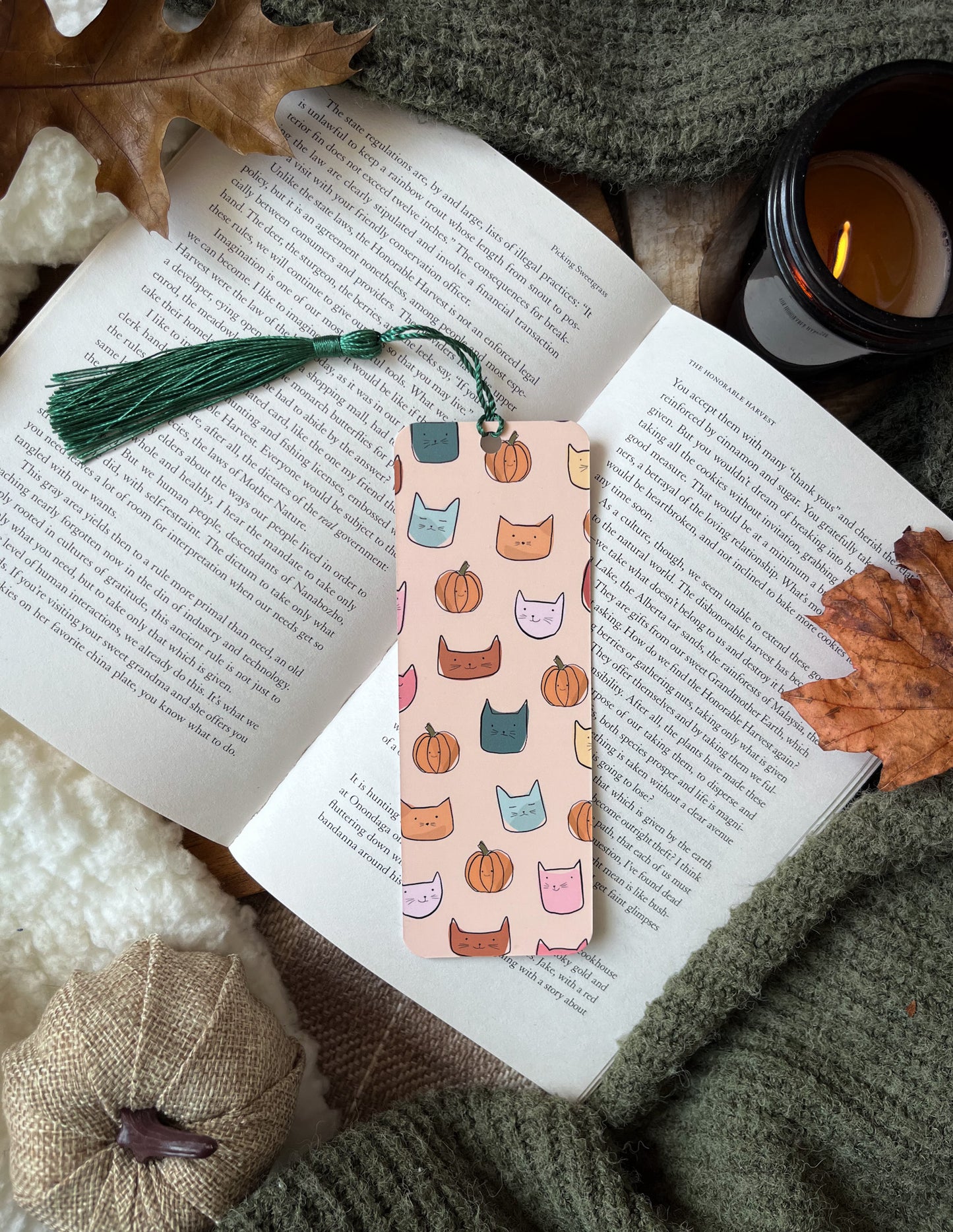 Cats & Pumpkins Card Bookmark