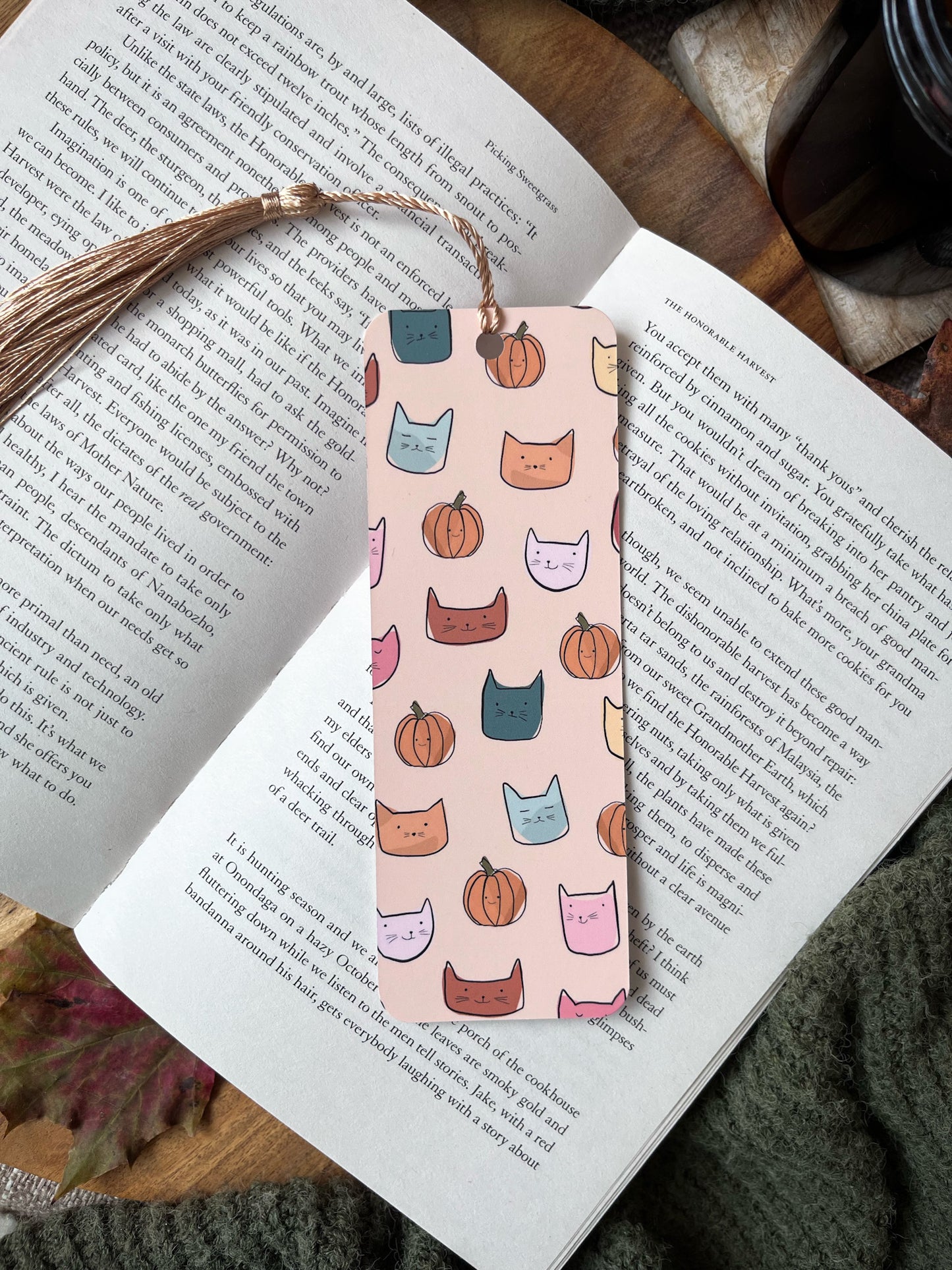 Cats & Pumpkins Card Bookmark