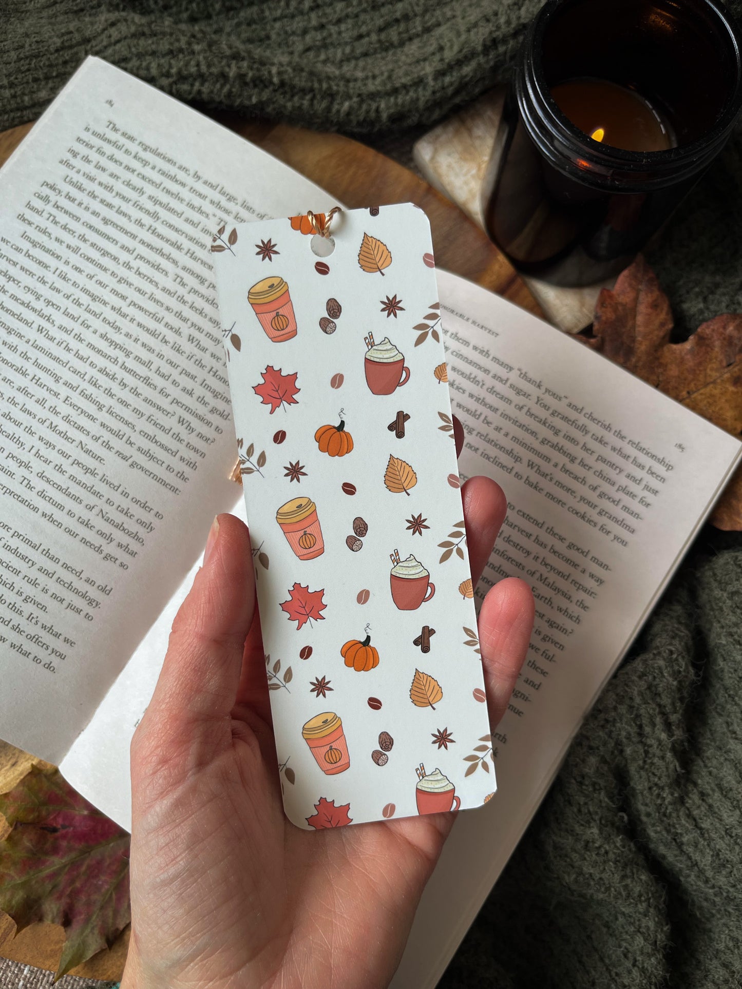 Pumpkin Spice Card Bookmark