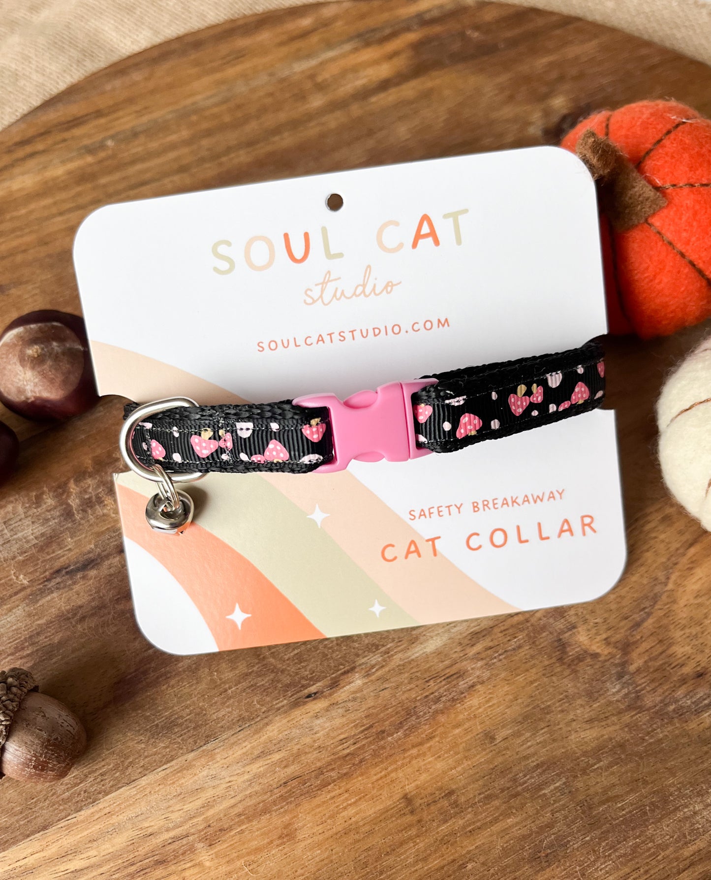 Moonlit Mushrooms - Adult Cat Collar