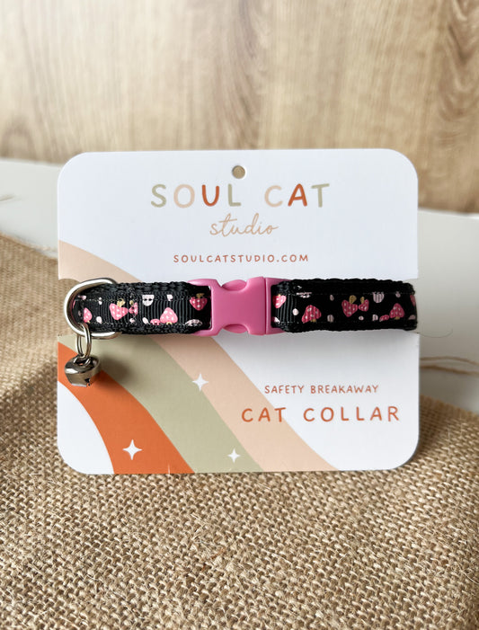 Moonlit Mushrooms - Adult Cat Collar