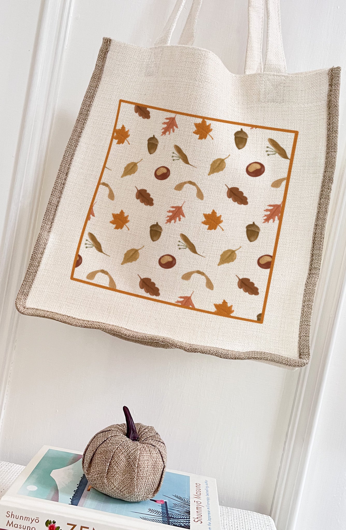 Woodland Treasures/ Autumn Linen Gusset Bag