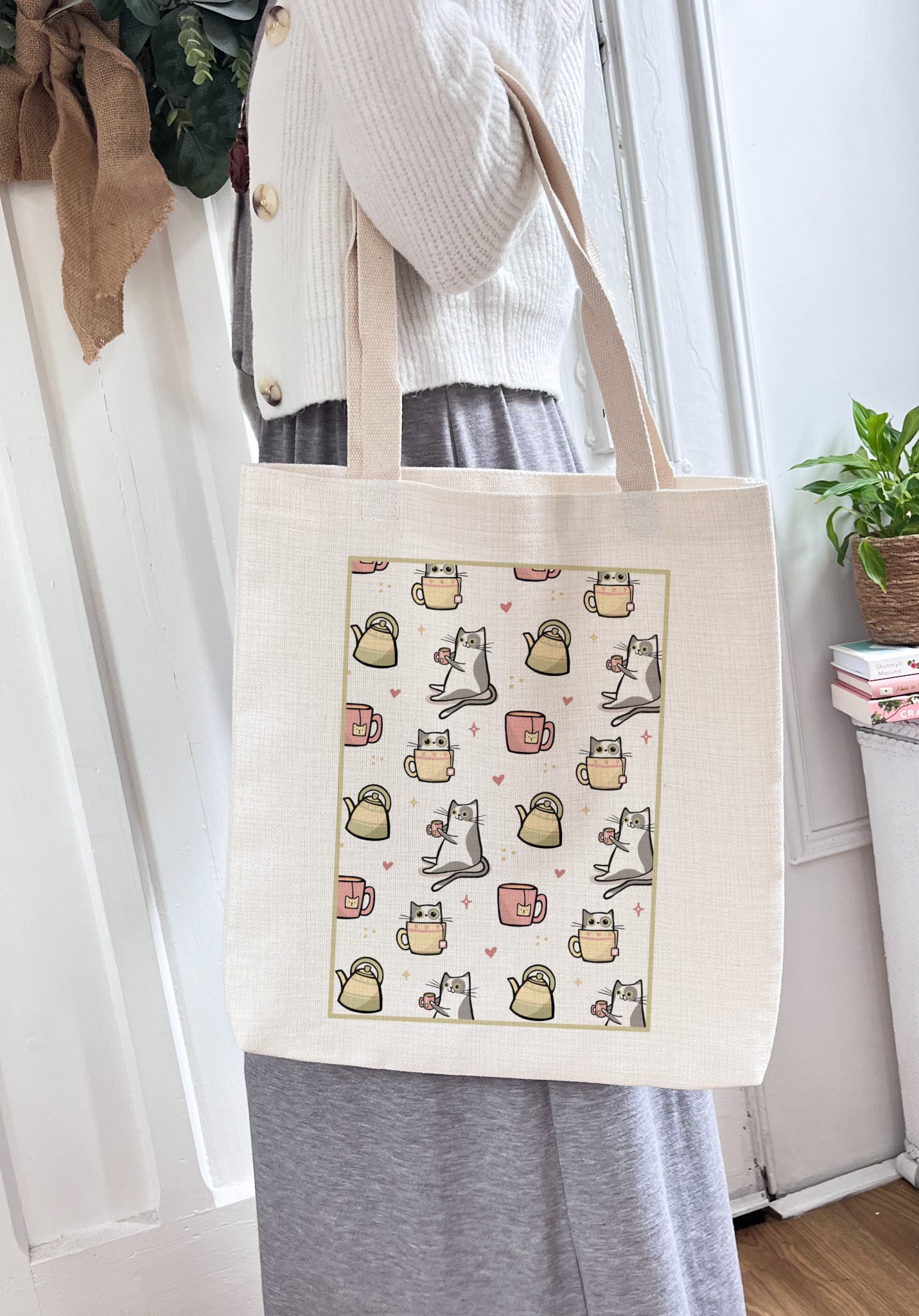 Cuppa Cats Book/Tote Bag