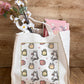 Cuppa Cats Cat Linen Gusset Bag