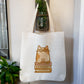 Hazel Bookworm Cat Book/Tote Bag