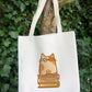 Hazel Bookworm Cat Book/Tote Bag