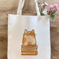 Hazel Bookworm Cat Book/Tote Bag