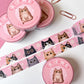 Cat Family Washi Tape - Pink