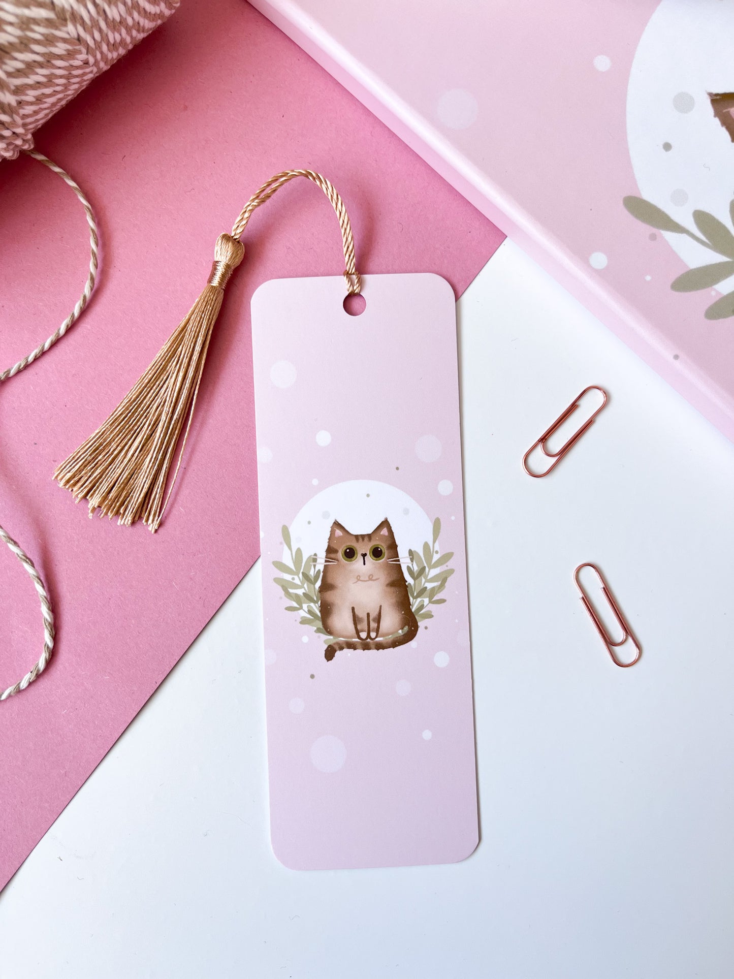 Tabby Cat Illustration Bookmark