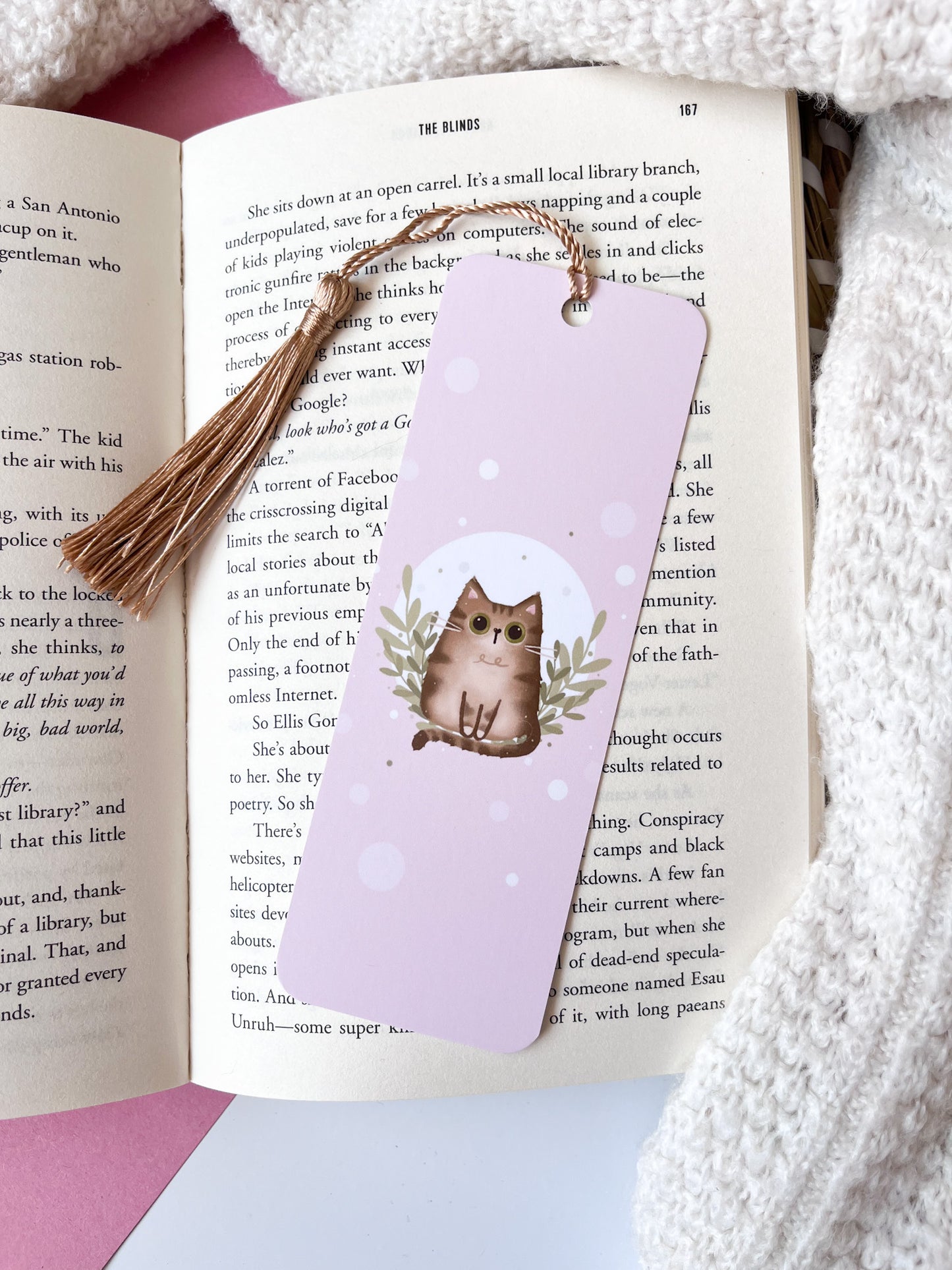 Tabby Cat Illustration Bookmark