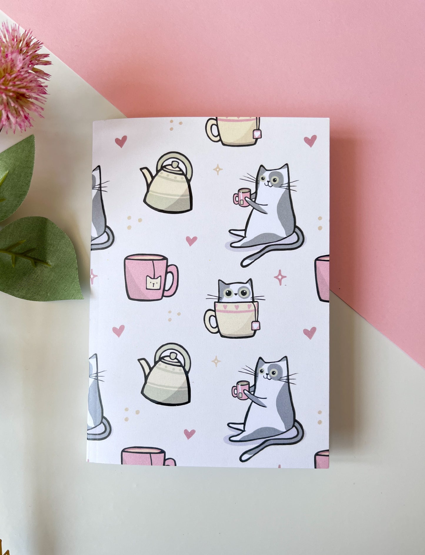 Cuppa Cats A6 Lined Pocket Notebook