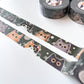 Cat Family Washi Tape - Forest Green