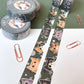 Cat Family Washi Tape - Forest Green