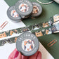 Cat Family Washi Tape - Forest Green