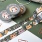 Cat Family Washi Tape - Forest Green