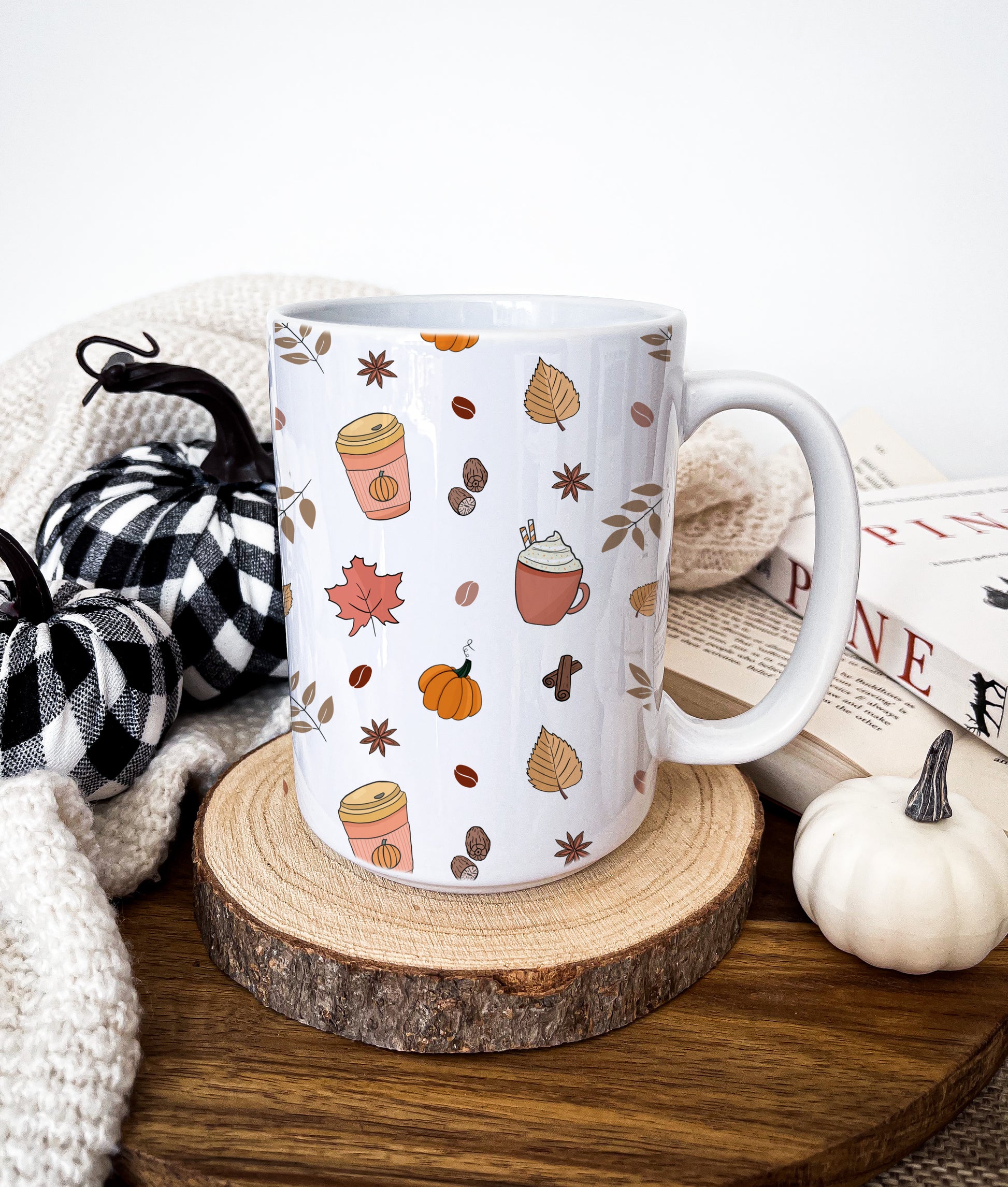 Ghost Pumpkin Mug Bookworm Gifts Fall Autumn Cottagecore Mug - Inspire  Uplift
