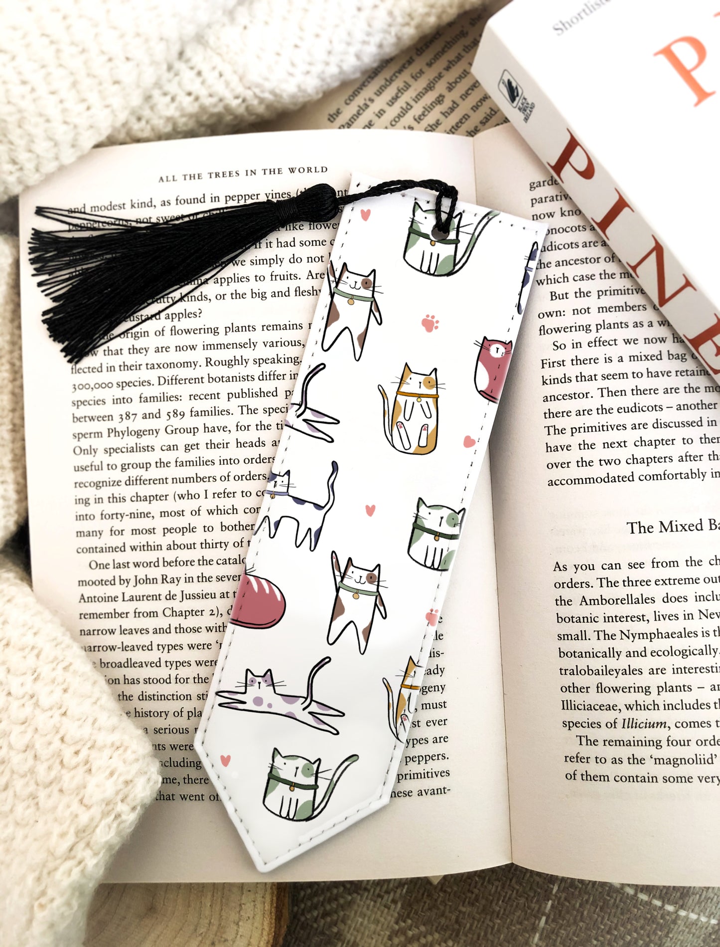 Cat Lover Vegan Leather Bookmark