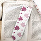 Pink Maples Vegan Leather Bookmark